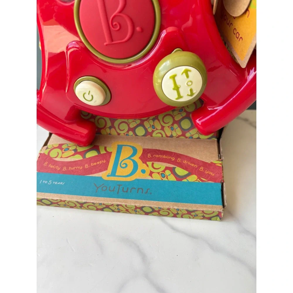 B Toys YouTurns Red Interactive Steering Wheel Toddler Toy with Sound & Lights